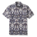 Men's Hawaiian Shirt The Garden of Serenity Cotton Button-down Short Sleeve 1940s Vintage Shirt