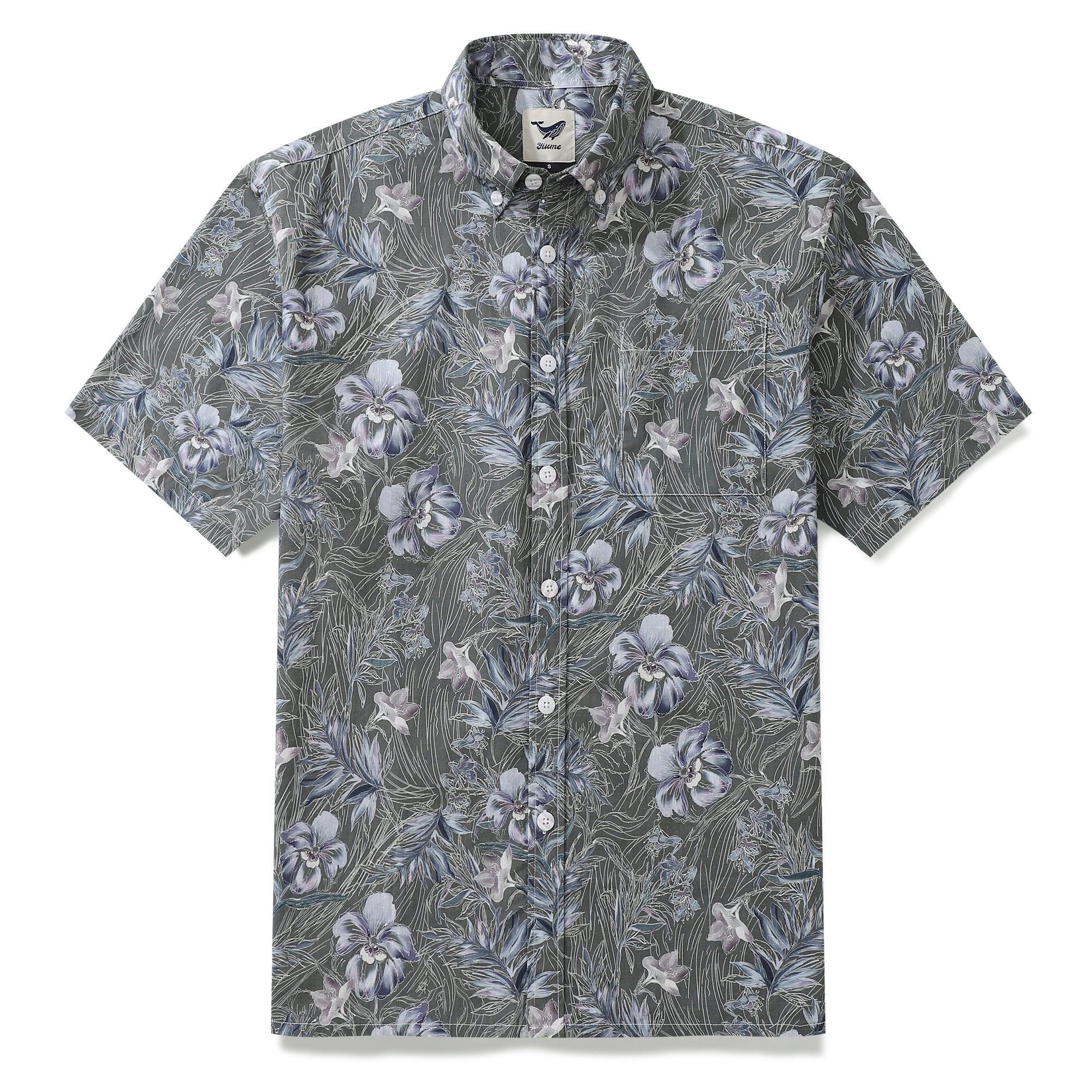 Hawaiian Shirts For Men 1920s Vintage Cotton Misty Garden Short Sleeve Aloha Shirt