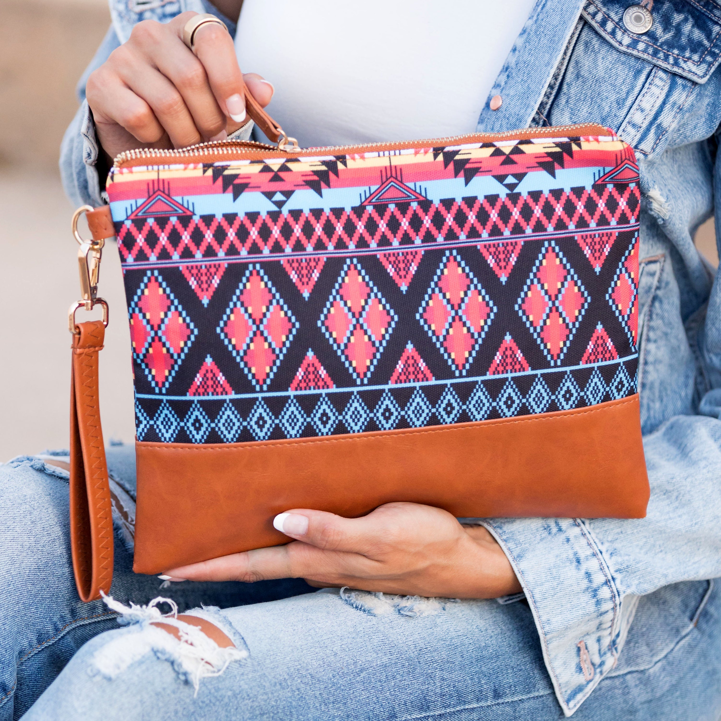 Aztec Boho Clutch