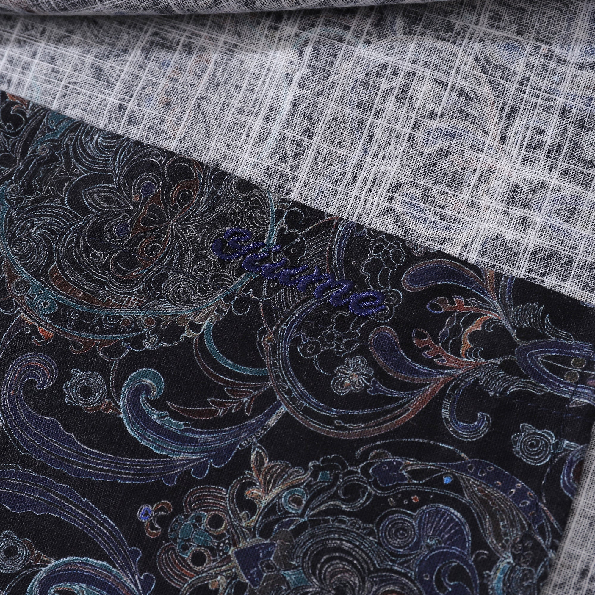 Men's Hawaiian Shirt Symmetrical Aesthetics Cotton Button-down Long Sleeve Aloha Shirt